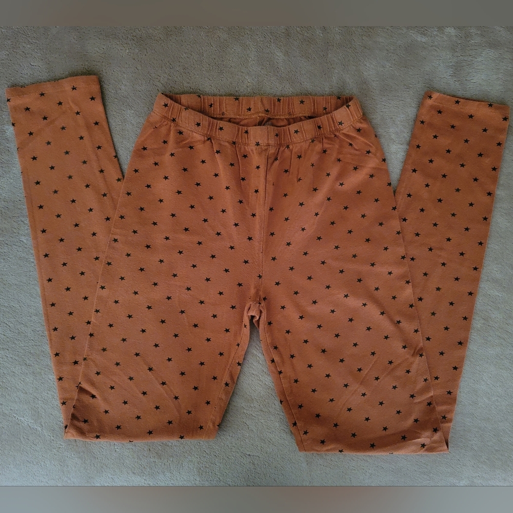 Gap Girl Brown/Black Star Pattern Leggings Size XXL (14-16)